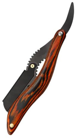 Ipetboom Rasoir à Moustache Manuel Manche En Bois Naturel, Titulaire Pour Tondeuse à Barbe, Coupe-barbe Pliable Noir, Adapté Au Rasage Et Voyage