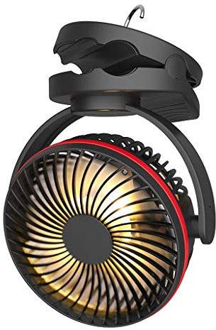Yzdysg Ventilateur électrique, ventilateur de bureau rotatif à 360 degrés, 4 vitesses, réglable, portable, USB, ventilateur de table à clipser, refroidissement rechargeable