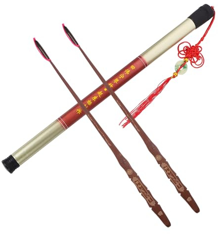 Ebenholzkopf für Yangqin 2 Stück Professionelles Zubehör | Bambus, Schwarz, mit Zufallsanhänger, für Dulcimer und Yangqin