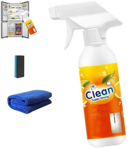 2025 New Powerful Kitchen Foam Cleaner, Refrigerator Cleaner Inside Fridge Air Freshener, Clean Up Kitchen Oil Stains Spray for Countertops Range Hoods Ovens Icebox Inside (1)