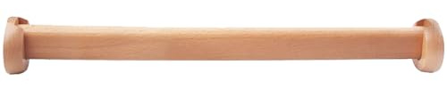 Cammeciso Asta Ovale in Legno,Asta Appendiabiti da Armadio di Legno,Set di Aste per Armadio in Legno Robusto,con Supporti finali,Facile da Installare,per Vestiti Lunghi E Pesanti