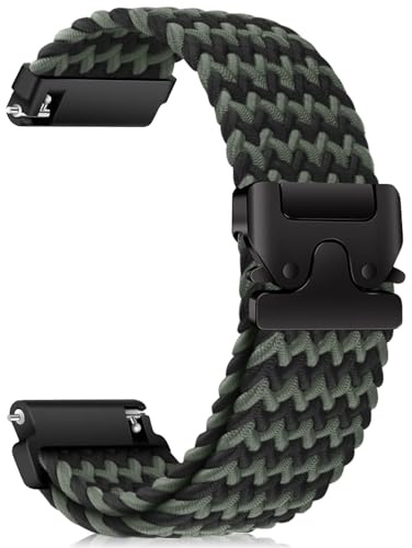 RanBluu flätat armband, elastiskt ersättningsarmband, tyg sportband, 20mm