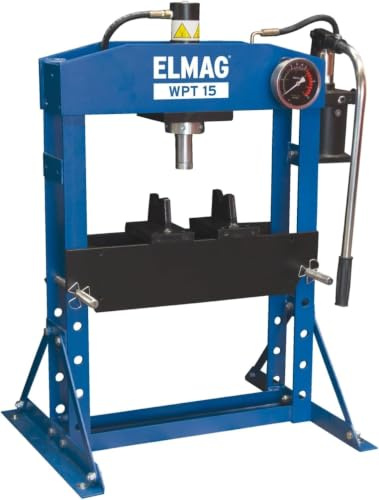 ELMAG Werkstattpresse WPT 15 | 15 t | hydraulisch | Tischmodell | mit Handpumpe | Kolbenhub 700 mm | CE-konform