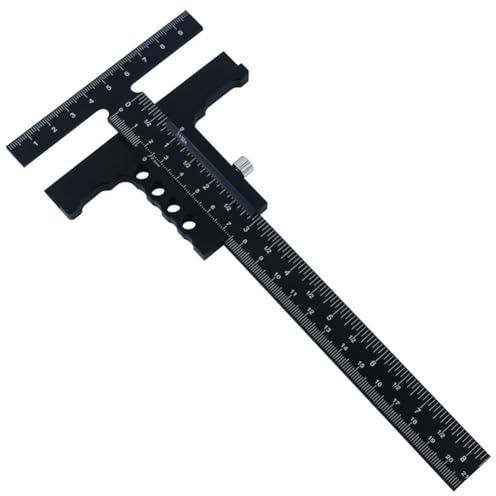 Osmond Woodworking Scriber Gauge-Aluminum Alloy Sliding Marking Gauge-Square Scribing Measuring Marking Framing Ruler Tool B