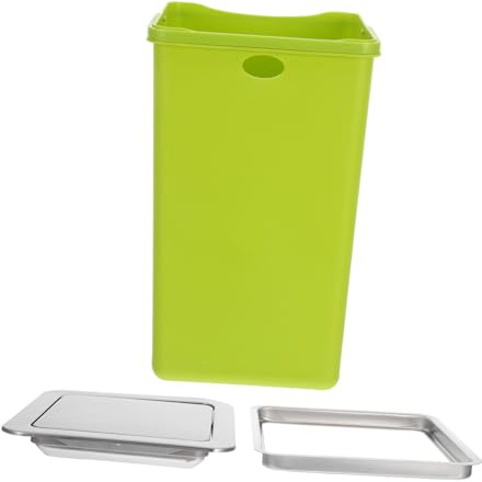 TOYANDONA Pattumiera Incassata da Banco in Acciaio Inossidabile con Coperchio Ribalta Contenitore Rifiuti Integrato per Cucina e Bagno Design Facile da Pulire e Installare
