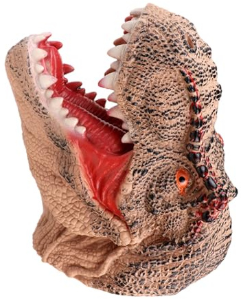 Marioneta de mano de dinosaurio: juguete T Rex de goma suave, figura interactiva flexible, desarrolla el pensamiento divergente | Diseñado para contar historias creativas, accesorio de juego imaginati
