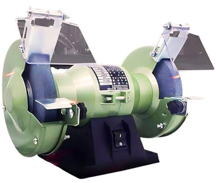 PRECISTECH Grinder Compatto da Banco, Smerigliatrice da Banco Multifunzione con Protezione, Protezione Mola E Lucidatrice da Tavolo per Affilacoltelli Elettrico DIY(5in)