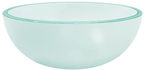 Xhnifbn Aufsatzwaschbecken Hartglas Rund 30 x 12 cm Matt - Modernes Glaswaschbecken für Badezimmer Gäste-WC und Waschraum - Robustes Handwaschbecken 1,2 cm Glasstärke