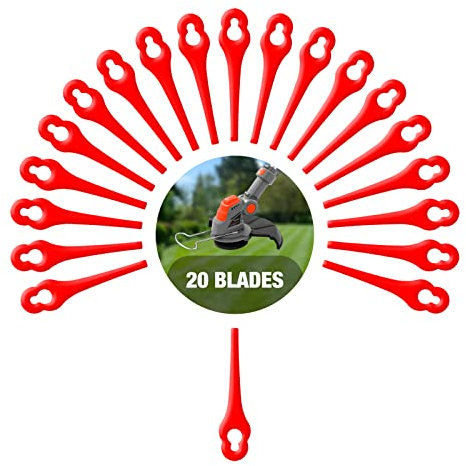 Terratek Genuine 20x Strimmer Blades Replacement Multi Pack For The TTCGT18, GGCGT18, GGSBUN & TCSBUN Strimmer Range Only. These Grass Trimmer Blades Will Only Fit The Cordless Strimmer Mentioned