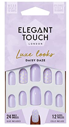 ELEGANT TOUCH Luxe Looks - Daisy Daze, Lilac,12 Nail sizes