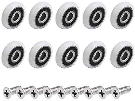 YUANQIAN Rotelle di ricambio per porta della cabina doccia, 10 pezzi (23 mm)