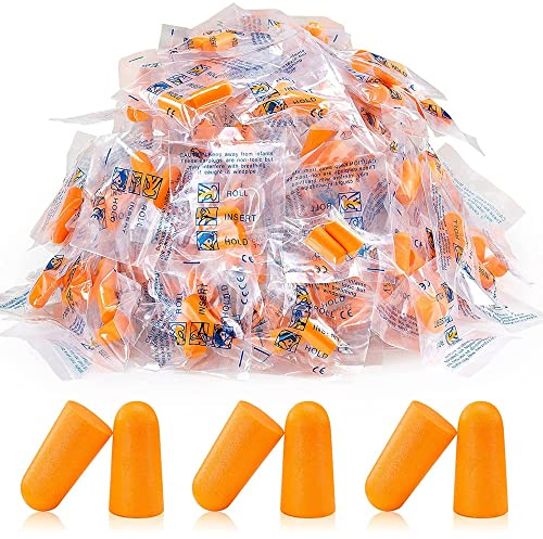 50 Pairs Foam Bullet Earplugs Soft Earplugs for Noise Cancelling 34db Noise Reduction Sponge Earplug for Sleeping Travel Concerts Studying Work