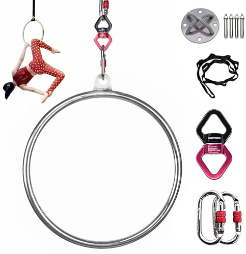 Qiang Play Juggling - Aerial Hoop fit für Luftakrobatik und Aerobic - Durchmesser 85 bis 100 cm - Aerial Yoga-Ringe Aerial Yoga Ausrüstung Zirkusluftausrüstung,Diameter-100cm(39-3/8)