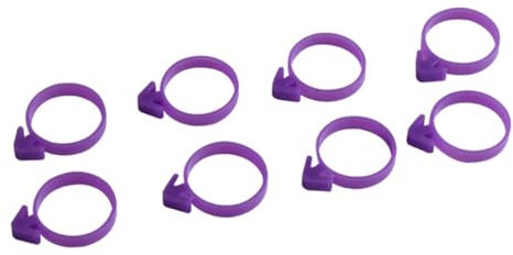 SHOWERORO 12pcs Cake Bag Sealing Clips Non-Slip Piping Bag Buckle Straps Silicone Round Buckle Ring Holders Easy to Clean and Reusable