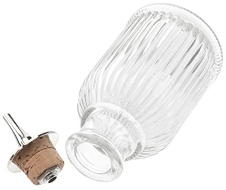 Amosfun Weinflasche Glasflasche Mit Deckel Bitterflasche Kleine Tragbare Bitterflasche Für Haushalt Aus Glas Für Cocktails Absinth Bier Whisky