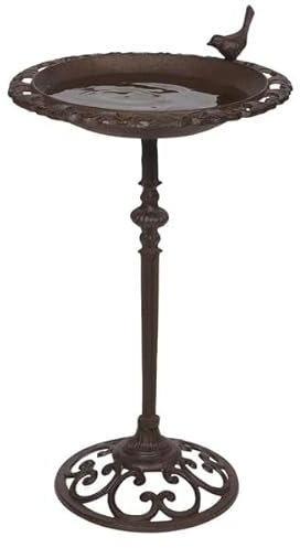 Wiggly Wigglers Iron Bird Bath For Garden Vintage Freestanding Birdbaths & Supports Birdbath Feeder Bowl For Outdoors Garden Patio Yard Lawn Decor