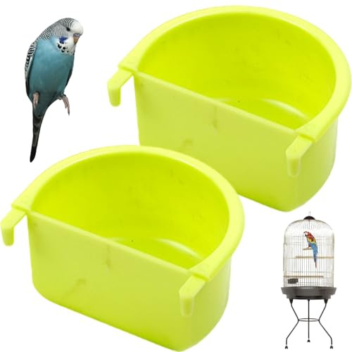 2pcs Vogelfutterschale, sicherer Vogelkäfig -Futtermittel, kleine Schalen für Käfig, Schüssel -Futterschale stabil für Conures Blockgie kleine Tiere