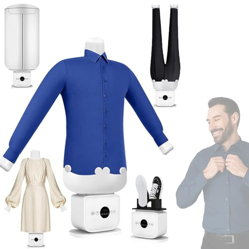 PtaTritious Automatischer Hemden-Bügler zum Trocknen und Glätten, Ihre Wäsche zu glätten, Bügelpuppe Hemden, Digitale Bügelpuppe mit Warmluft-Gebläse, 1400W B