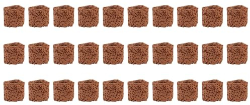 Anneau de Fixation pour Plantes D'aquarium 30 Pièces en Poterie Rouge | Anneau Fixe pour Plantes, Anneau de Gravité en Poterie, pour Plante Aquatique en Petit Aquarium
