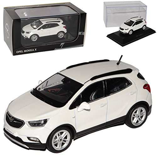 Kyosho Opel Mokka X SUV Weiss Modell Ab 2012 Ab Facelift 2016 1/43 i-Scale Modell Auto mit individiuellem Wunschkennzeichen