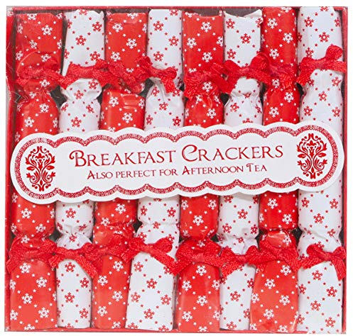 Confezione da 8 Mini Red & White Breakfast Crackers - Christmas Crackers
