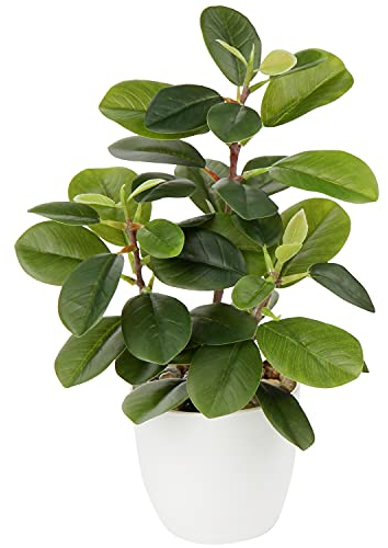 Briful Künstliche Zimmerpflanze Kamelie Kunstpflanze Camellia Japonica im Kunststofftopf Dekorative Seidenblumen Kamelie Kunstblumen für Home Hotel Dekoration