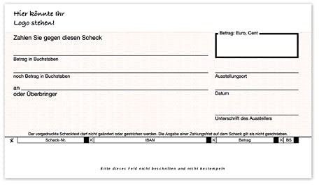 Personalisierbarer -Sparkassen- Spendenscheck PR-Scheck, bedruckt mit Ihrem Wunschtext und Logo, (1 Stück) - Größe: 30 x 17 cm