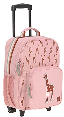 LÄSSIG Kinder Trolley Kindergepäck Reisekoffer mit Packriemen und Rollen ab 3 Jahre, 22 Liter, 46 cm/Kids Trolley Safari Giraffe