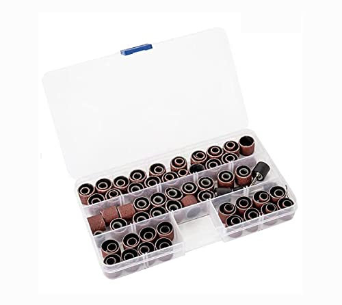 Tiardey Set di manicotti per levigatrice da 104 pezzi,kit di nastri abrasivi a tamburo include kit di 4 mandrini per utensile rotante,scultura,medicazione,levigatura di precisione,lucidatura
