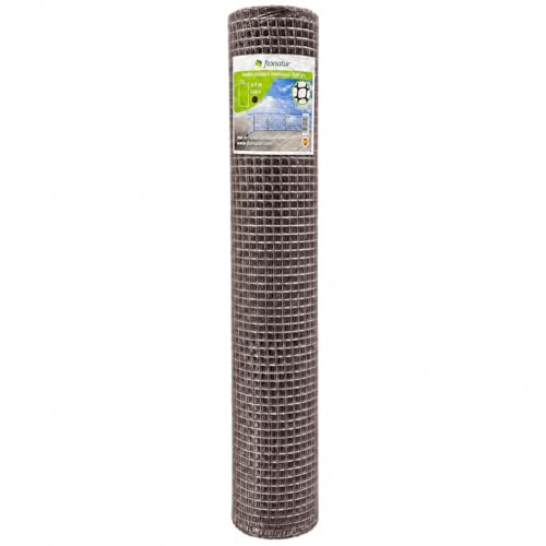 flonatur, Malla de Plástico para Balcones y Terrazas 1x5m, Malla Rejilla Cerramientos de Color Marrón, Ancho del Cuadro 1x1 cms, Peso 300gr/m2