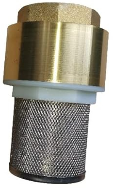 FORAS Fußventil 1,5“ 32 mm, made in Italy by YORK, Messing Rückschlagventil, Saugkorb, Bodenventil