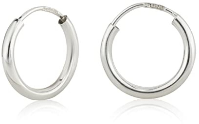 NKlaus par Creolen 13mm sterling silver 925 örhängen runda 2,0 mm tjocklek silverörhängen 2648
