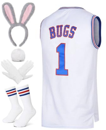 Men's Basketball Jersey Lola #10 Bugs #1 Space Movie Jersey 90S Hip Hop Clothing Shirt for Party