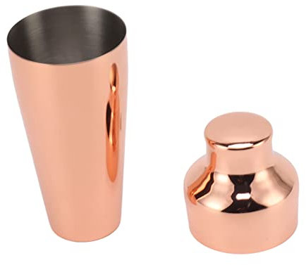 Coctelera Moderna Simple, con Aislamiento de Acero Inoxidable 304, Estilo Francés, Barman, Regalo con Tapa Jigger para Bebidas Mixtas (Oro rosa)