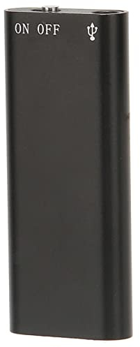 Diktiergerät, Multifunktionales Sprachaktiviertes Digitales HD-Diktiergerät, USB-wiederaufladbares Tonaufzeichnungsgerät, für Vorlesungsinterview-Meetings (Neutrales Englisch, Schwarz 32 GB)