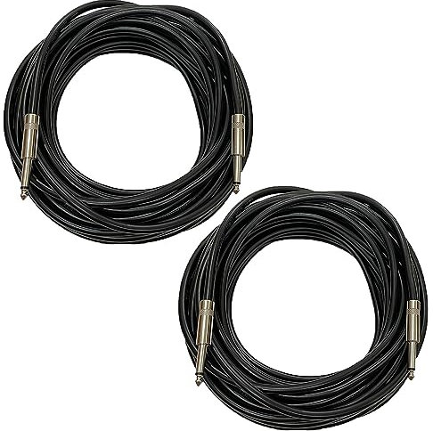 HeyTones 75 Feet 12 Gauge Professional 1/4 TS to 1/4 TS Speaker Cables - 12AWG 75ft DJ/PA Speaker Cables Amplifier Connection Wires
