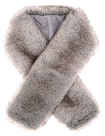 Futrzane Siberian Schal - Fell Schal Damen - Winter Pelzkragen Elegant Pelzschal