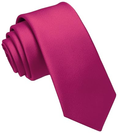 JEMYGINS Schmale Herren Krawatte einfarbig 6cm