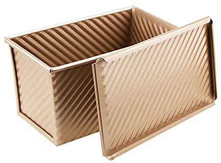 ViLLeX Molde for hornear, molde for pasteles, hornear HUANGXING - Molde for pan rectangular Fuelle antiadherente de acero al carbono con tapa Molde for caja de tostadas Molde for pan Herramientas for