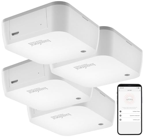 Luminea Home Control Smarthome Sensor: 4er-Set Smarter ZigBee-mmWave-Radar-Anwesenheitssensor mit App (Bewegungsmelder Mikrowellensensor, Radar Bewegungssensor)