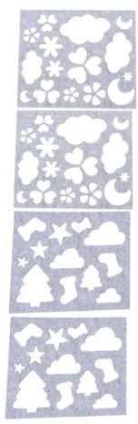 PHENOFICE 4piezas Plantilla De Molde Para Manualidades De Fieltro De Moldes De Diseño Para Proyectos De Fieltro Para Adultos Material Duradero y Práctico