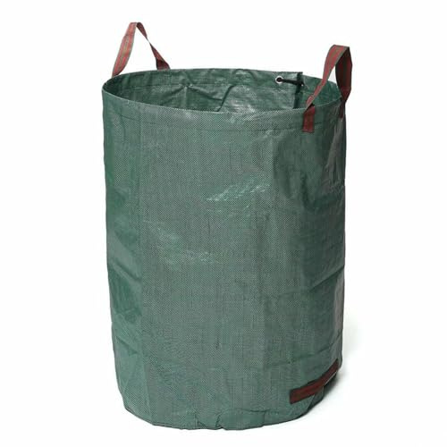 AMEEDA Gartenabfallsäcke 500L/400L/300L Große Kapazität Heavy Duty Garten Abfall Tasche Garten Schutt Abfall Gewebte Müll Taschen Hof Abfall behälter Lagerung.(500L 80X100cm)
