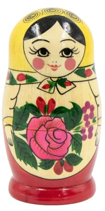 Semenovskaya Matryoshka Babushka Matryoshka, 5 Puppen, 11 cm, aus Holz