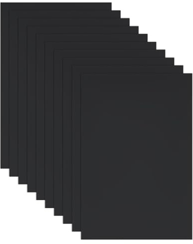 BENECREAT Schwarze Kunststoffplatte, 30 x 20cm rechteckig flexibel Bastelplatten Kunststoffplatte für Heimwerkerarbeiten, Basteln, Displays, Scratch Building