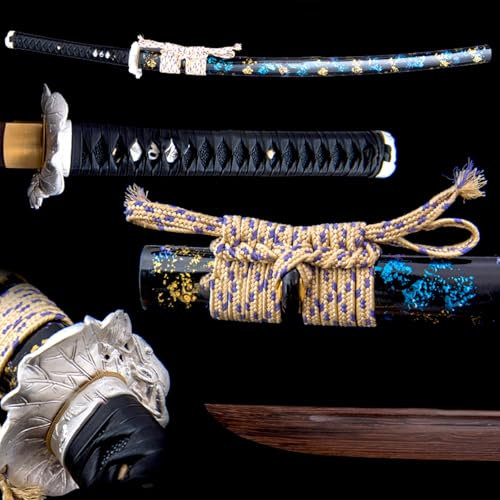 HJHUUA 103 cm Lange Samurai-Schwerter aus natürlichem Rosenholz,Katana aus Holz,handgefertigtes Bokken für Kendo-Übungen,Geschenke,Dekoration,Sammlung,Ausstellung,Cosplay