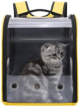 Windmilne Katzenrucksack, vollständig durchsichtige und atmungsaktive Katzen-Raumkapsel, tragbarer Reiserucksack für Haustiere