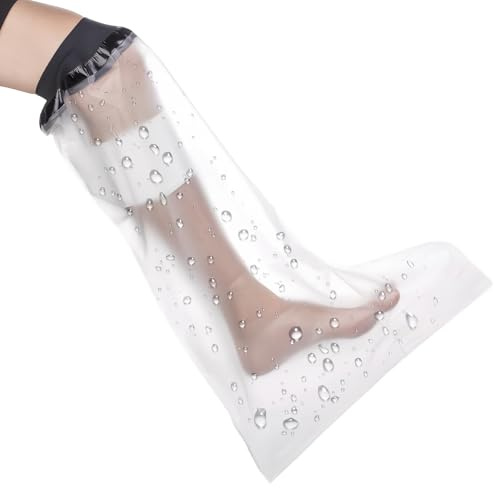 Protecteur de Plâtre Étanche, Protège-plâtre pour Adulte PVC, 58x36cm Protecteur de Bandage, Protection Pied Douche Réutilisable, Protege Platre Pied Étanche pour Orteil Cassé, Cheville, Brûlure
