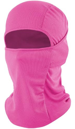 fuinloth Cagoule Moto Balaclava，Bike Masque de Ski Mask Running Protection UV et Vent pour Homme/Femme Rose