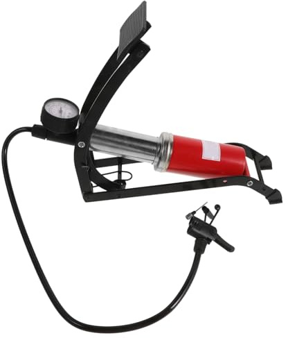 HAPINARY Multifunktionale Reifen Fußpumpe mit Manometer Hochdruck Fußluftpumpe für Auto Fahrrad Motorrad und Bälle Rutschfestes Pedal Kompakte Fahrradpumpe für Unterwegs