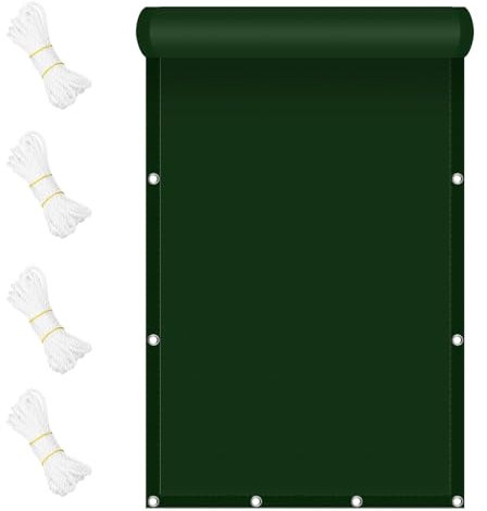 Telo Vela Ombreggiante 250 x 260 cm Impermeabile Protezione UV Tenda da Sole Antivento con Kit di Fissaggio per Esterno, Giardino e Terrazza, Piscina, Verde Scuro